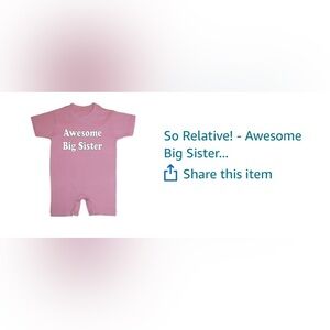 ‘Big Sister’ Toddler Romper 18m Pregnancy Reveal Shirt